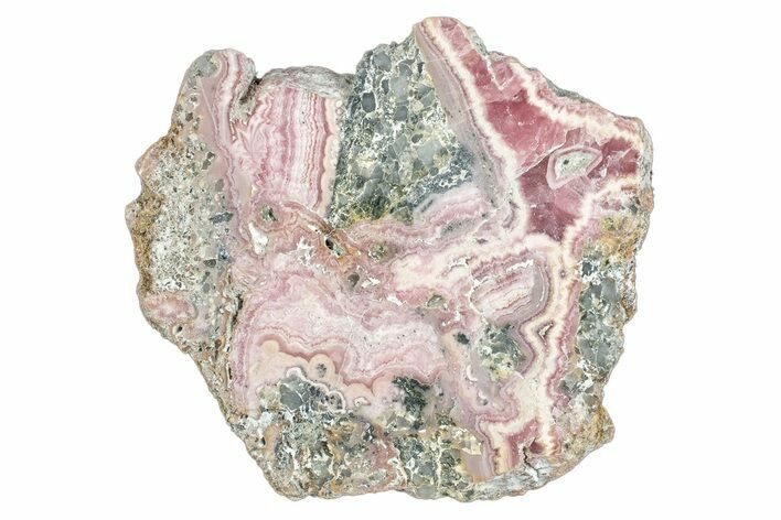 Polished Banded Rhodochrosite Slab - Argentina #264697